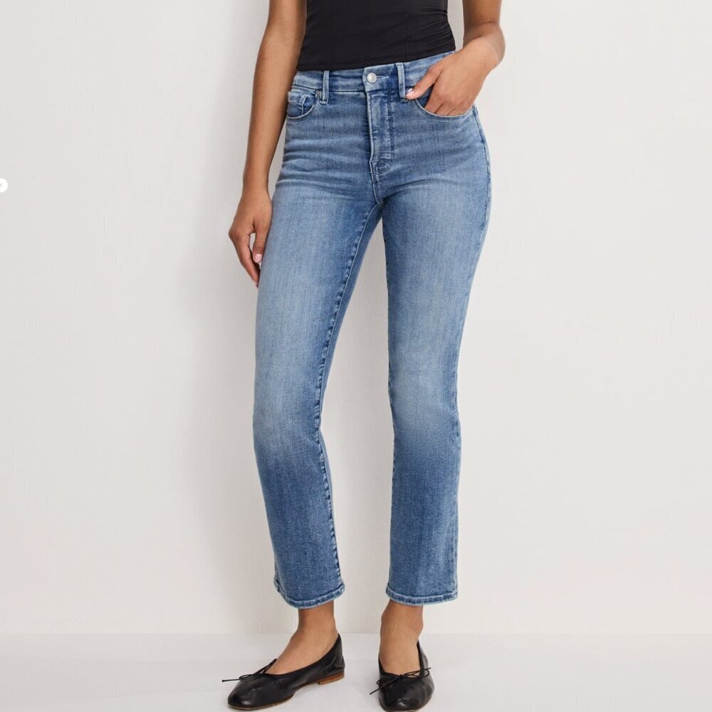 NWT Good American Good Curve Straight Jeans (00/24)